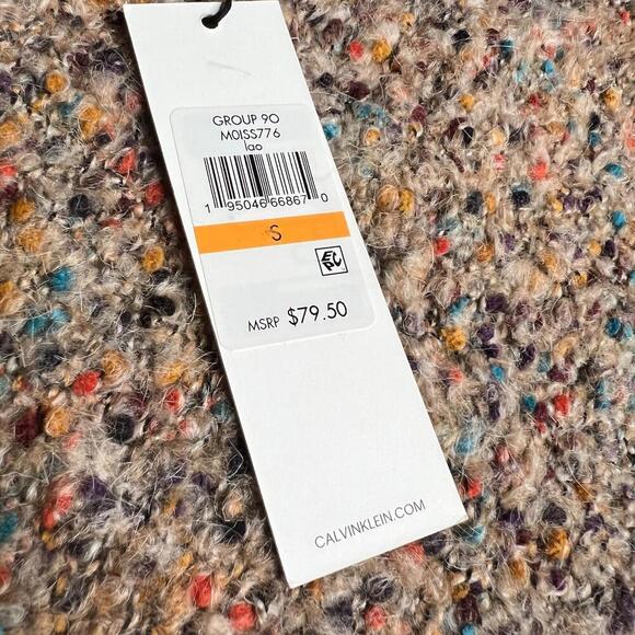 Calvin Klein Women’s Multicolor Bouclé Sweater Size S – Wool Blend, MSRP $79.50 - Picture 10 of 12